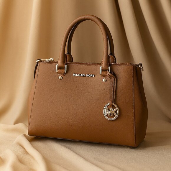 Michael Kors Handbags - Michael Kors Brown Leather Tote Bag